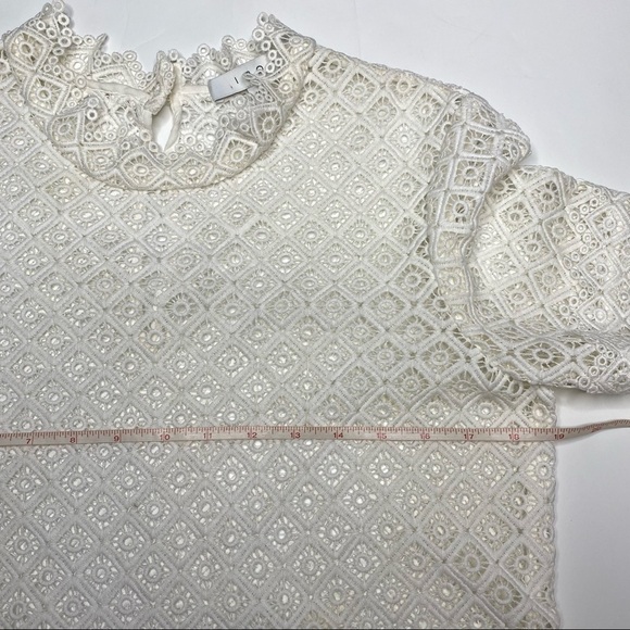 IRO White Embroidered Lace Long Sleeve Top Size 40 / Large - Picture 9 of 12